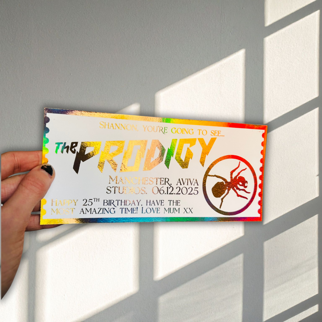 Personalised Prodigy Souvenir Ticket