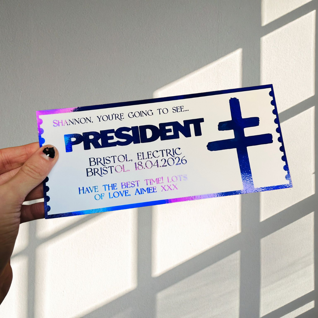 Personalised President Souvenir Ticket