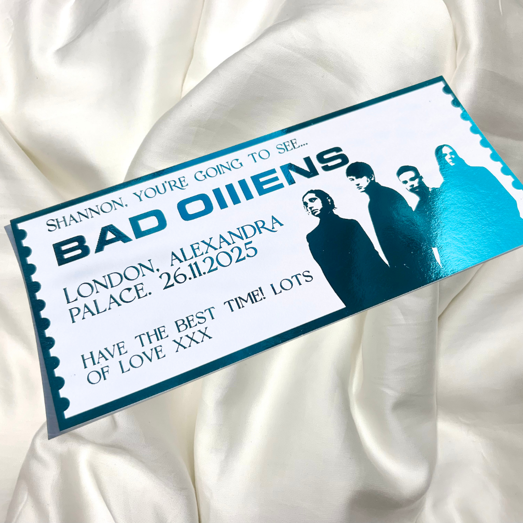 Personalised Bad Omens Souvenir Ticket