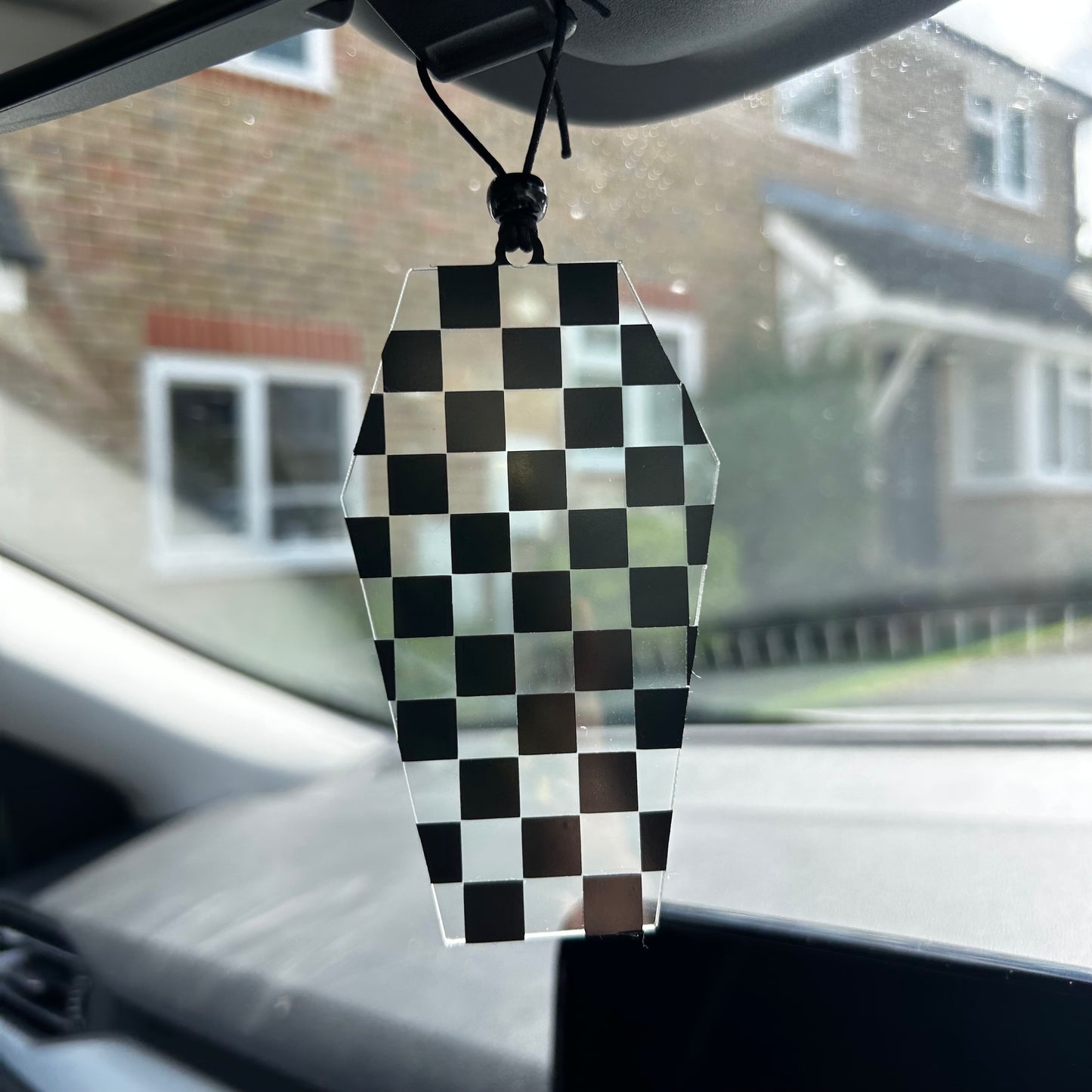 Checkered Coffin - Car hanger