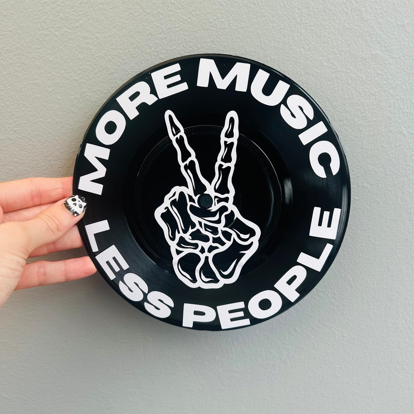 More Music Less People - Vinyl Record Wall Hanging