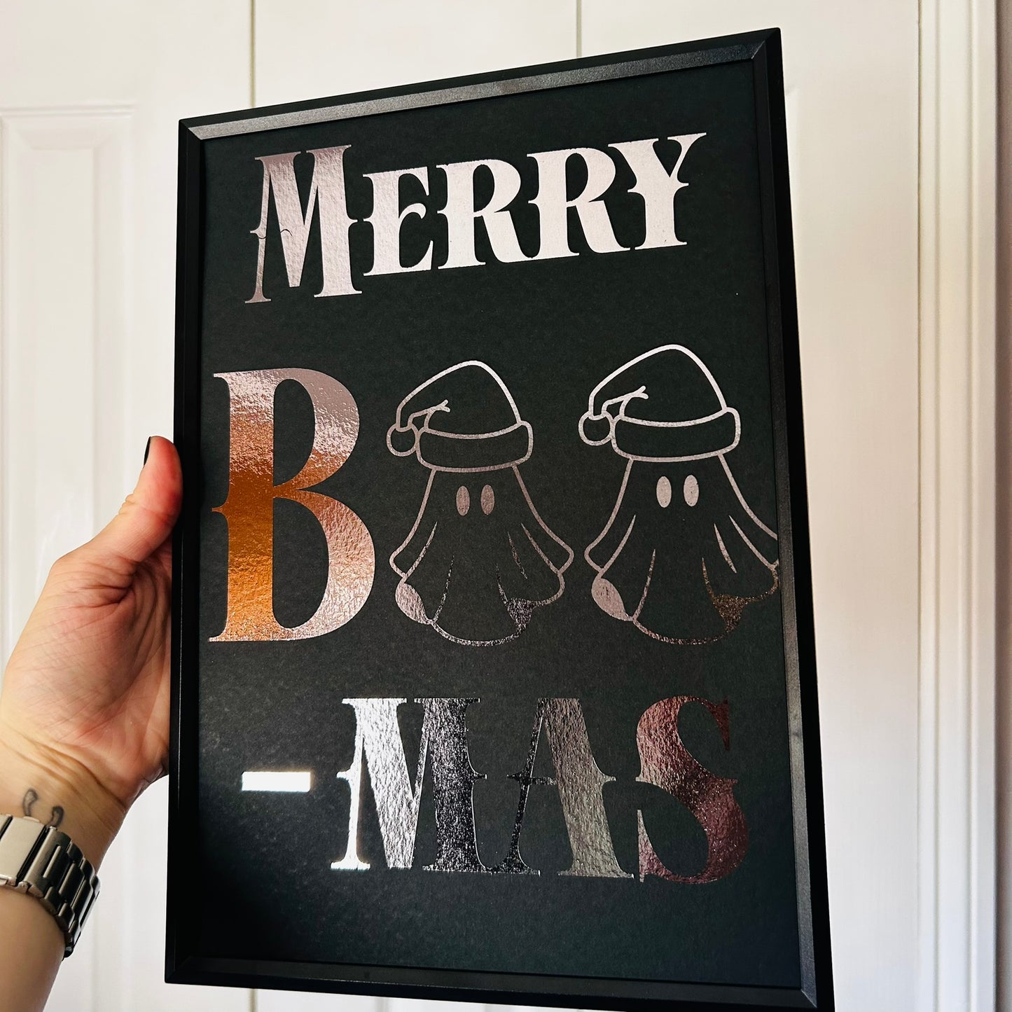 Merry Boo-mas - Foiled Christmas Print
