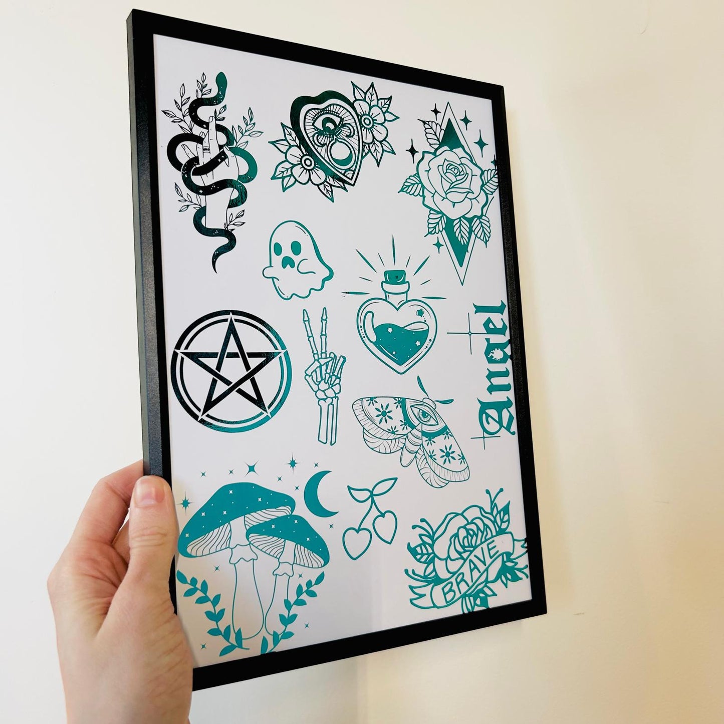 Tattoo Flash Sheet - Foiled Print
