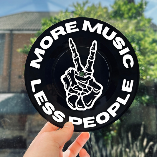 More Music Less People - Vinyl Record Wall Hanging