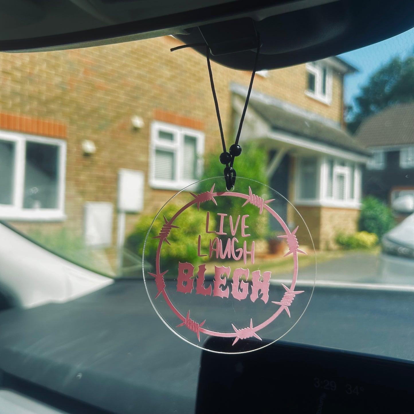 Live Laugh Blegh - Car Hanger