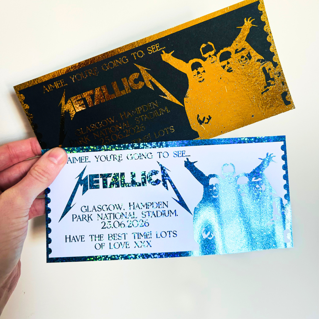 Personalised Metallica Souviner Ticket
