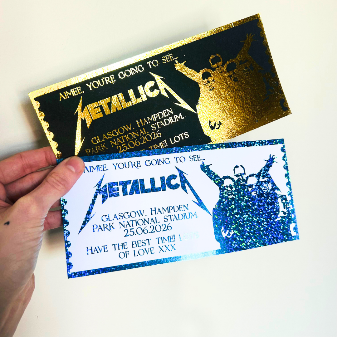 Personalised Metallica Souviner Ticket