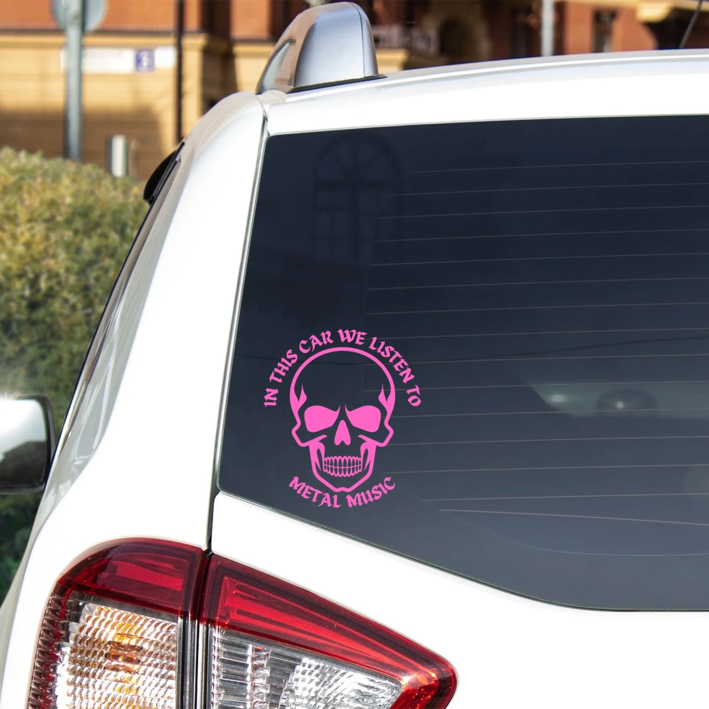 In this car we listen to metal music