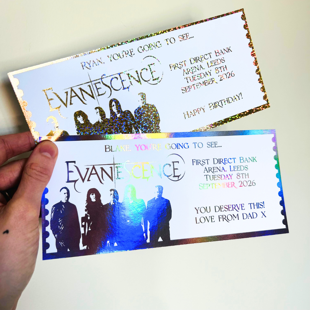 Personalised Evanescence Souviner Ticket
