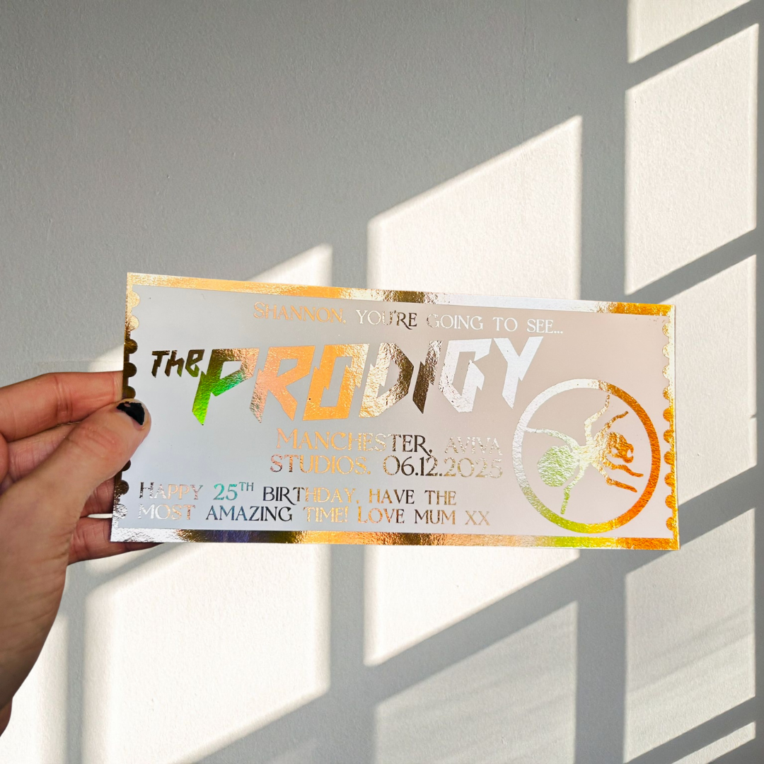 Personalised Prodigy Souvenir Ticket