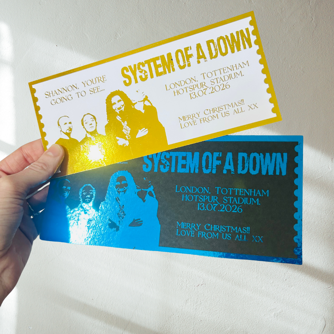 Personalised System Of A Down Souviner Ticket
