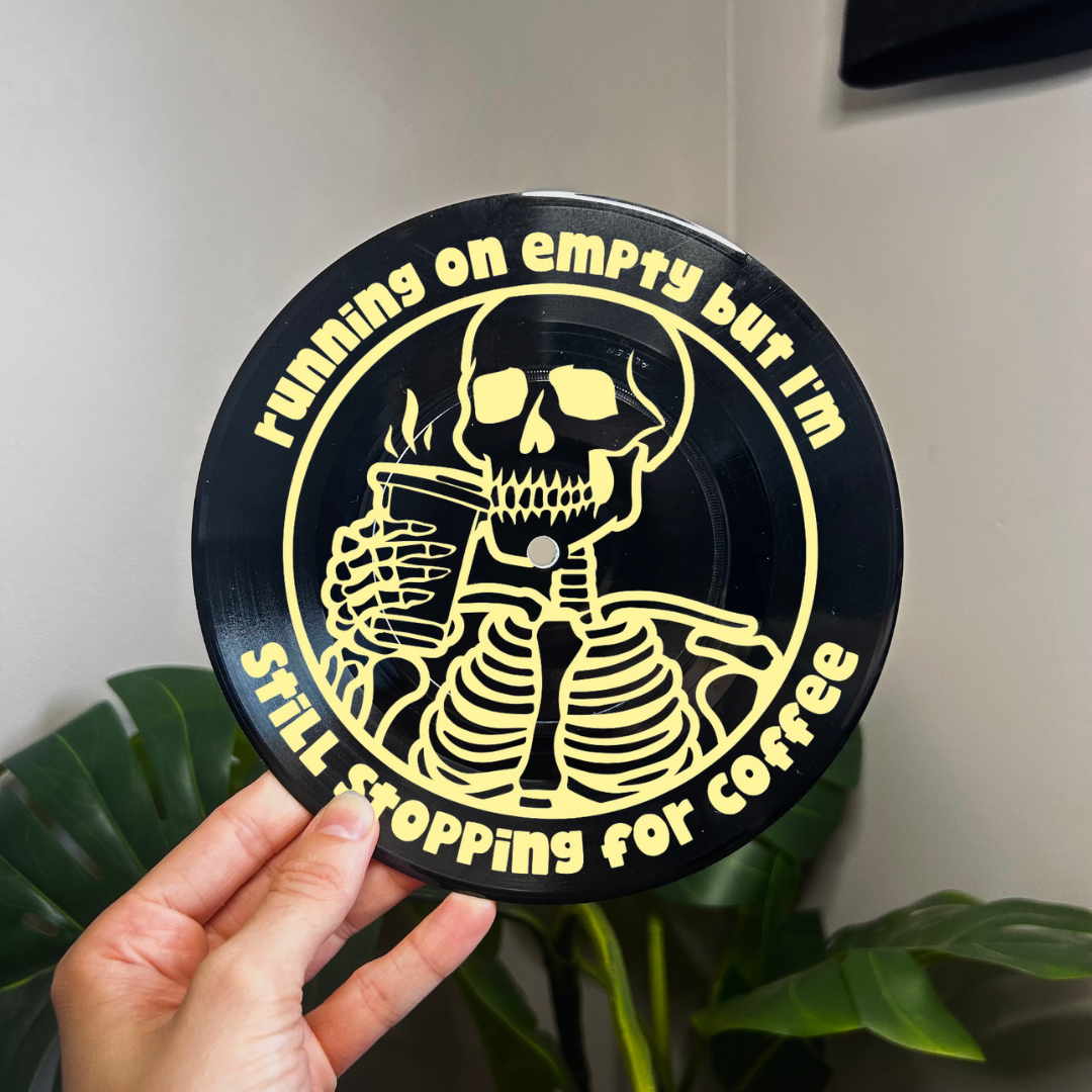 Still Stopping For Coffee - Vinyl Record Wall Hanging