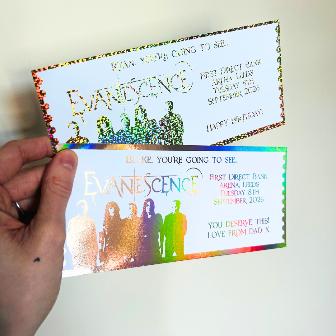 Personalised Evanescence Souviner Ticket
