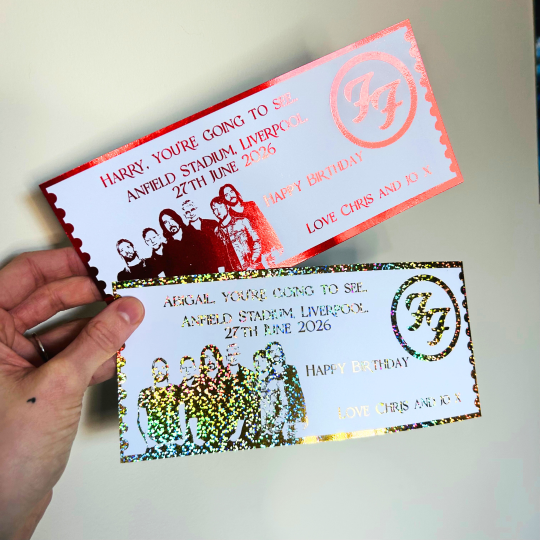 Personalised Foo Fighters Souviner Ticket