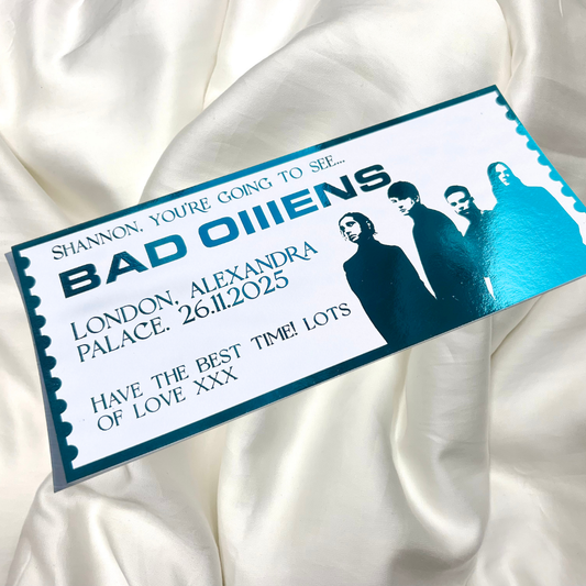 Personalised Bad Omens Souvenir Ticket