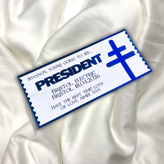 Personalised President Souvenir Ticket