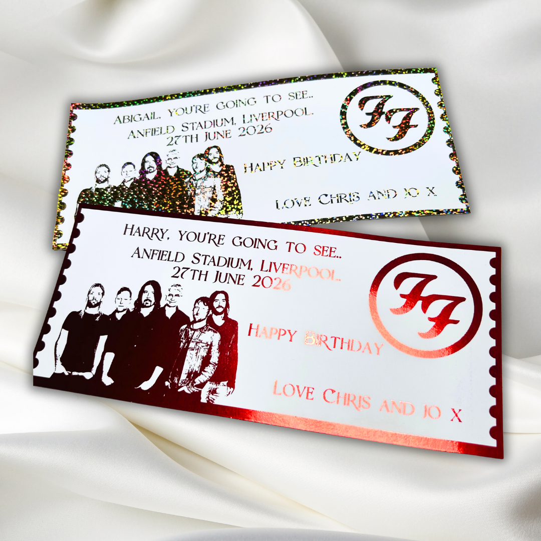 Personalised Foo Fighters Souviner Ticket