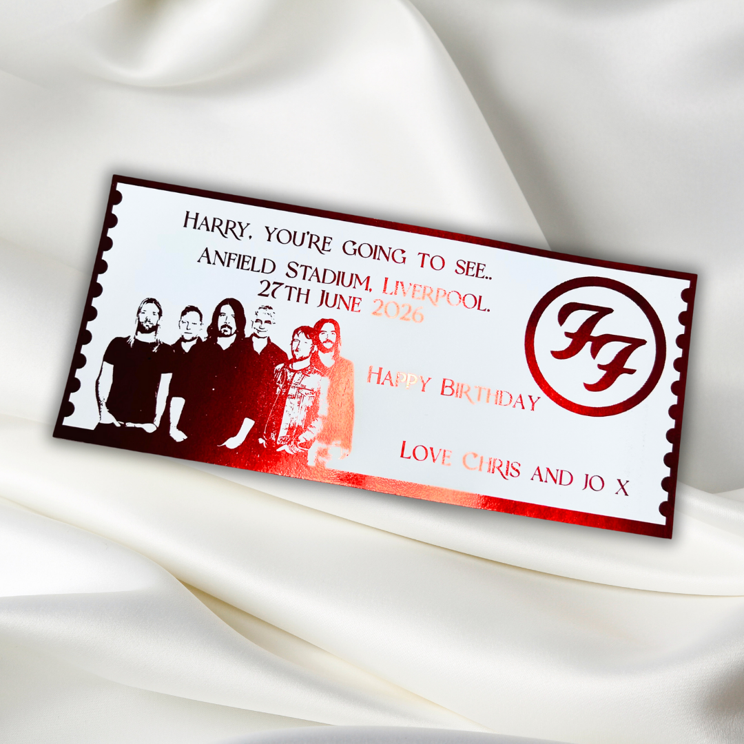 Personalised Foo Fighters Souviner Ticket