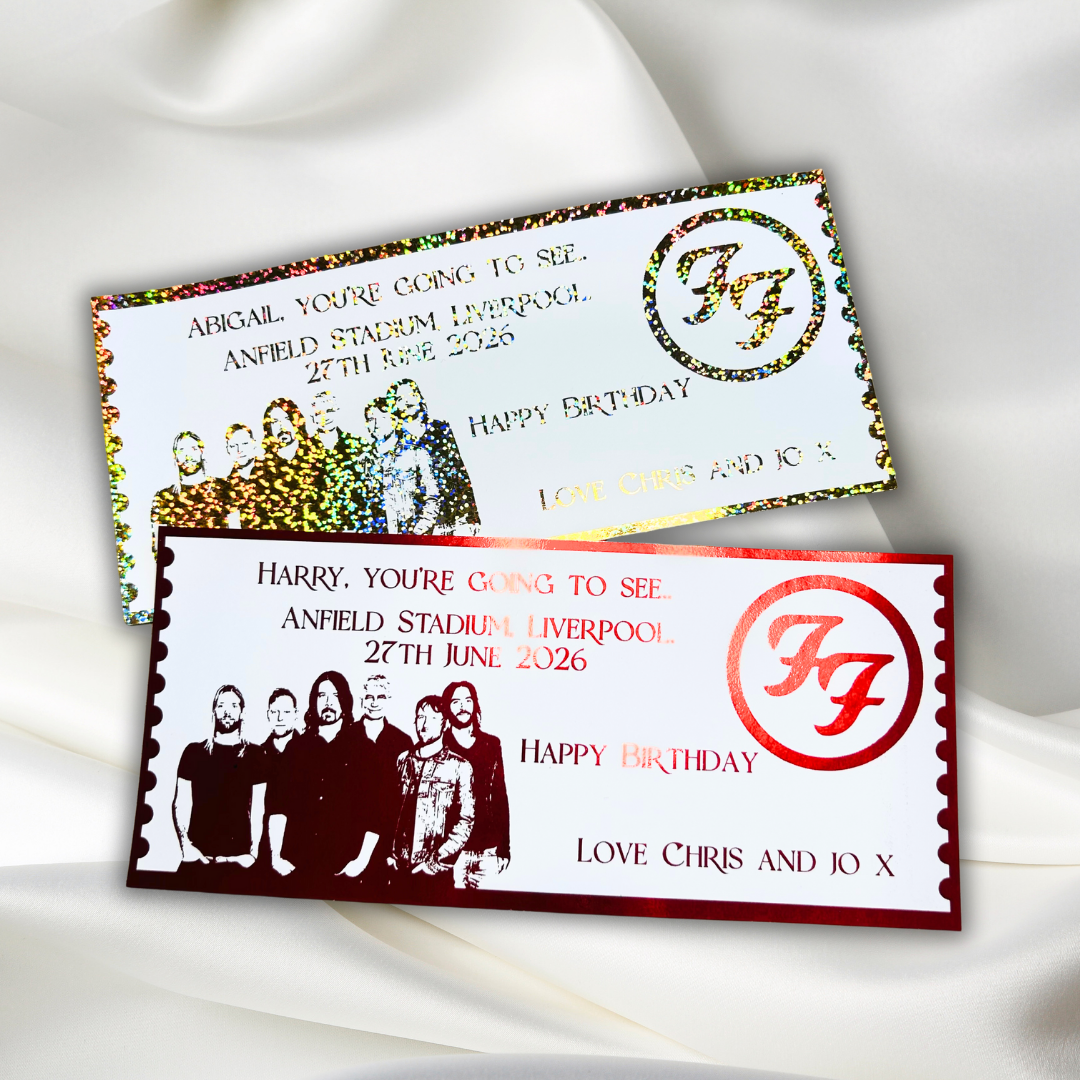 Personalised Foo Fighters Souviner Ticket