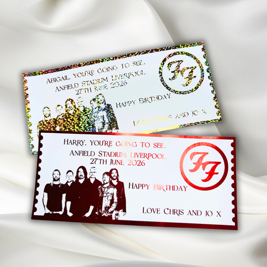 Personalised Foo Fighters Souviner Ticket