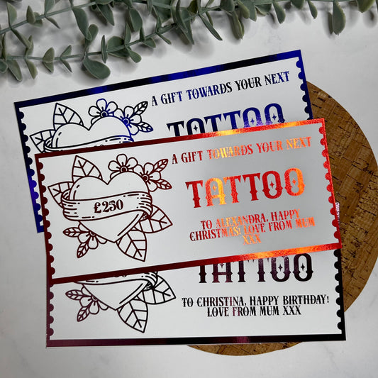 Personalised Tattoo Voucher (heart design)