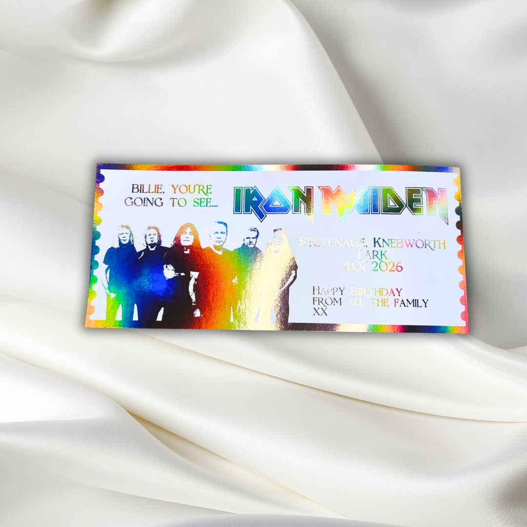Personalised Iron Maiden Souviner Ticket
