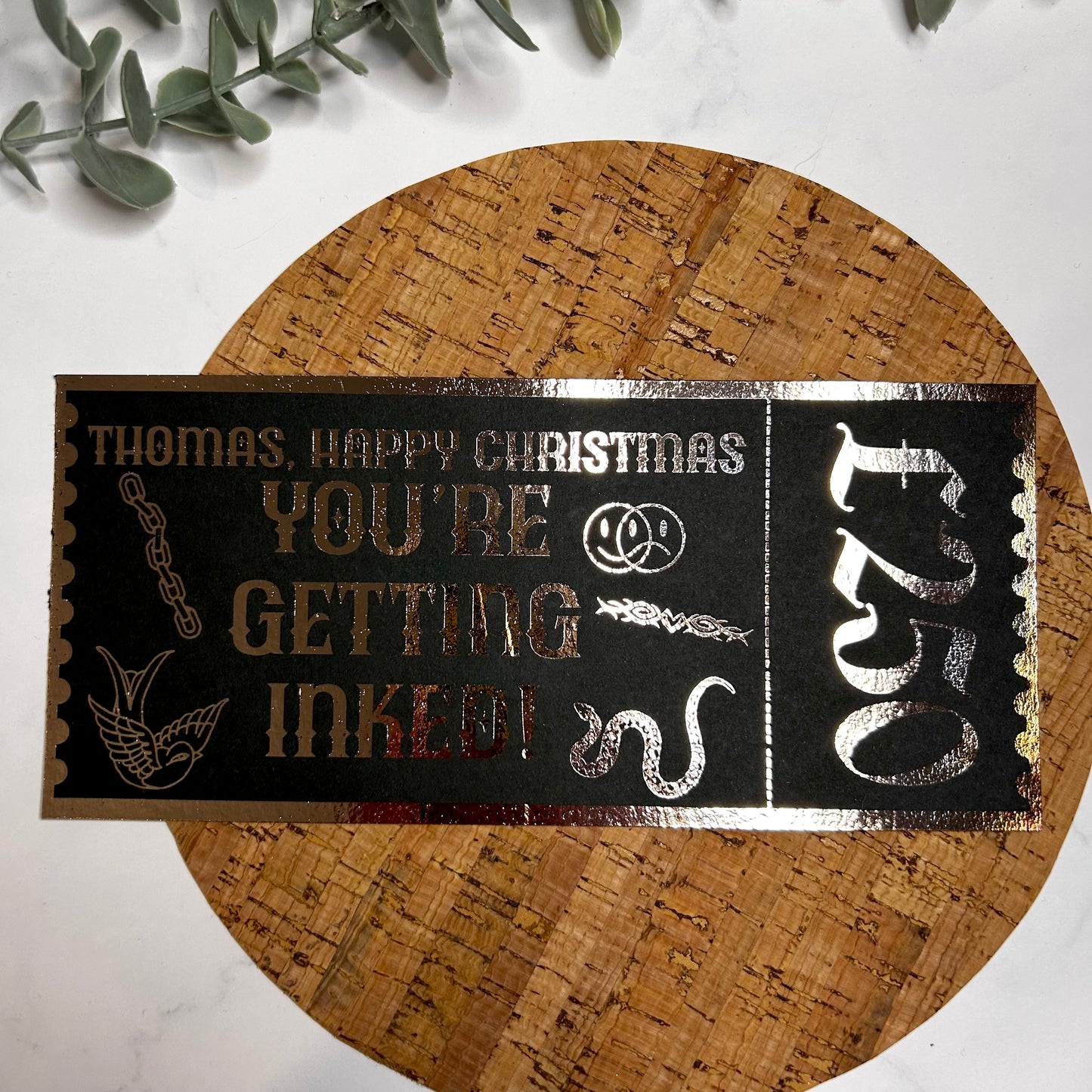 You're Getting Inked - Personalised Tattoo Voucher