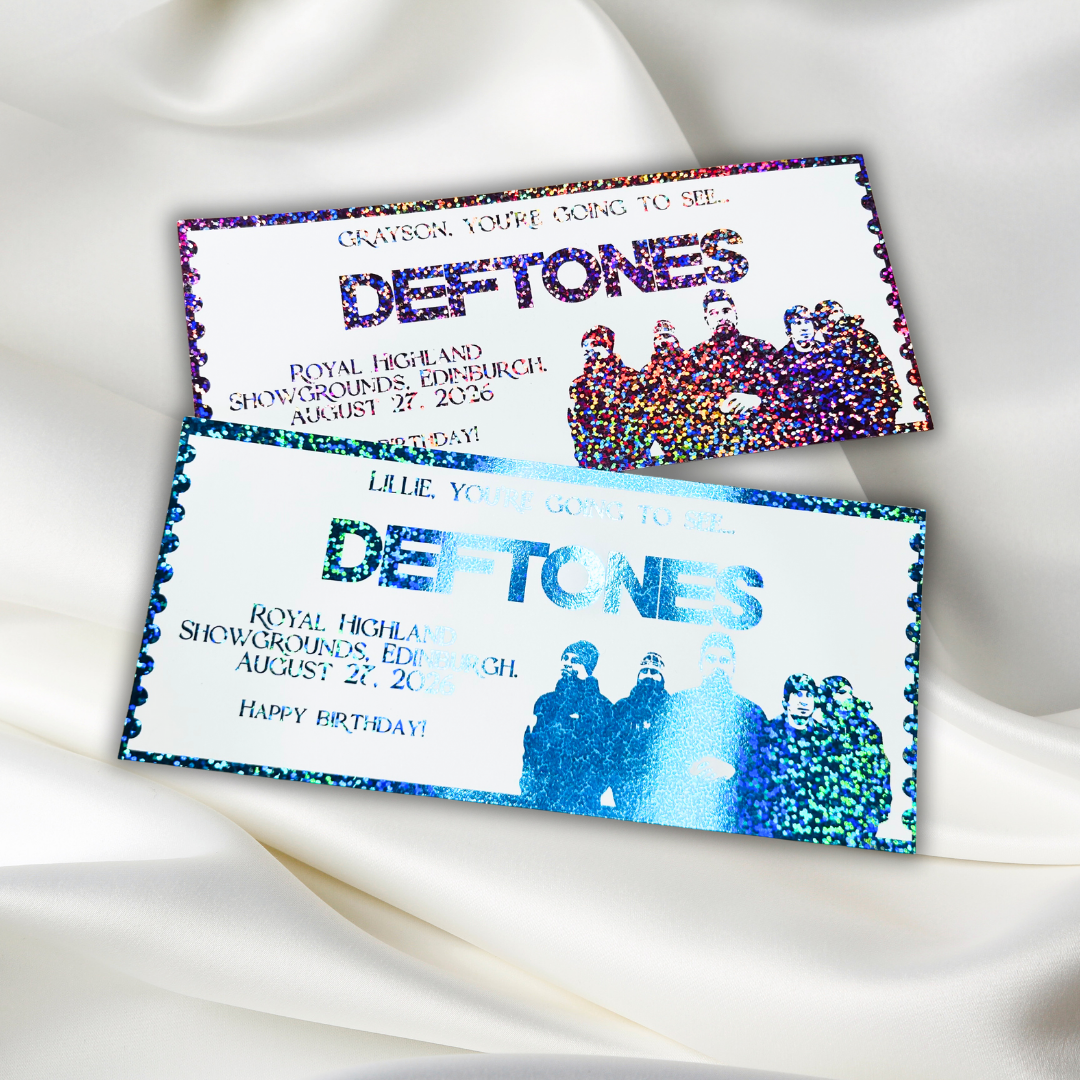 Personalised Deftones Souviner Ticket