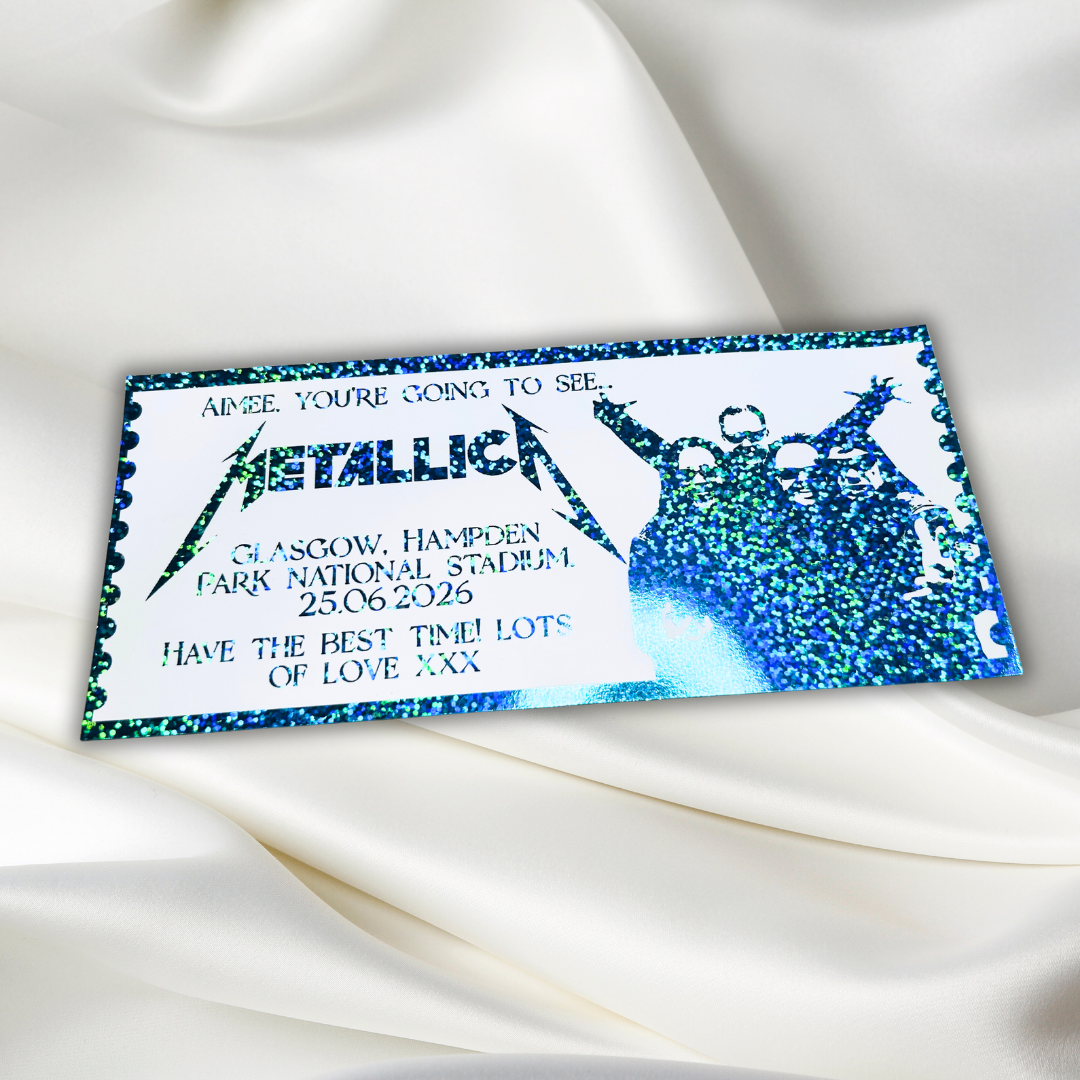 Personalised Metallica Souviner Ticket