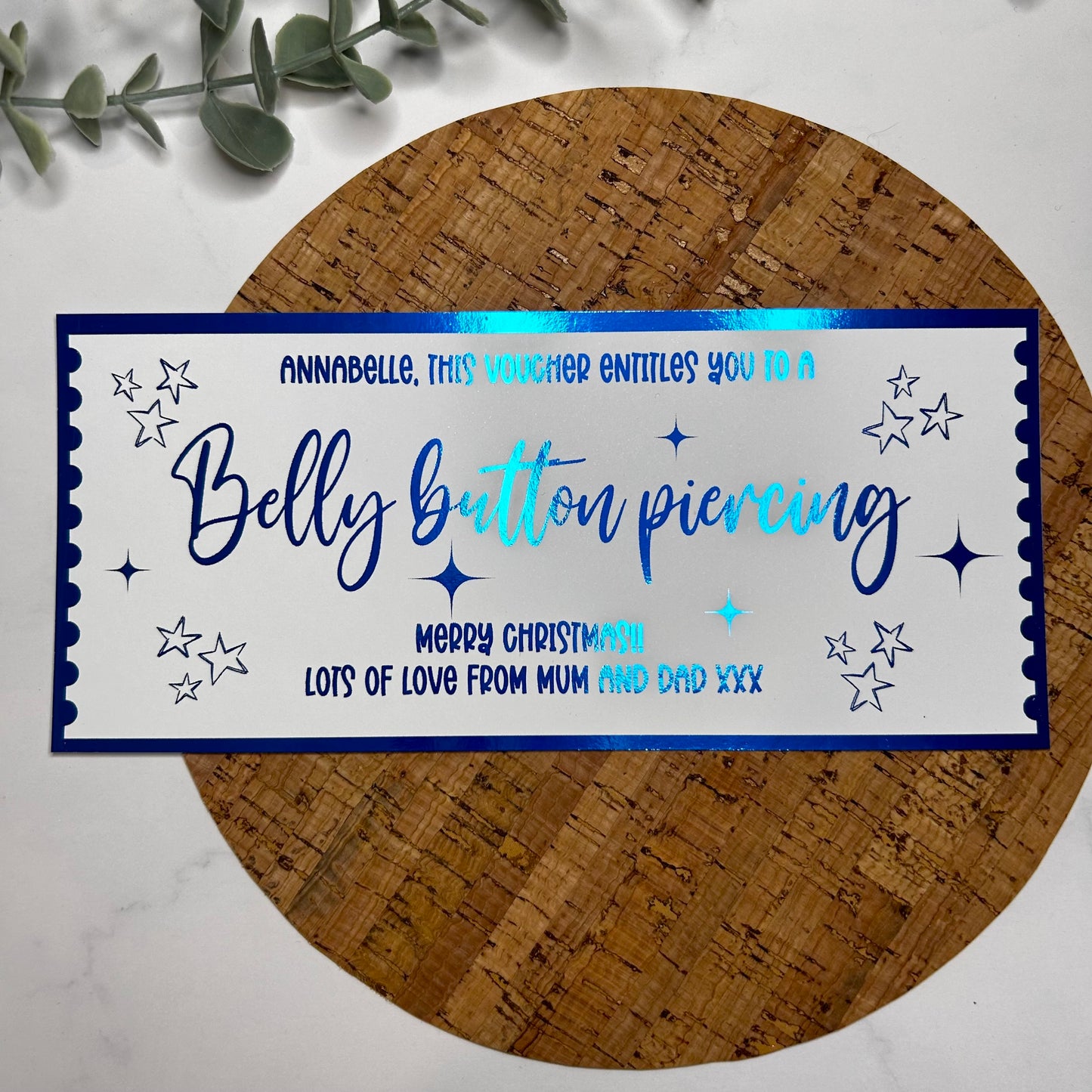 Personalised Piercing Voucher