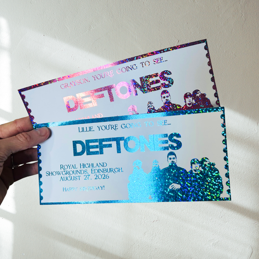 Personalised Deftones Souviner Ticket