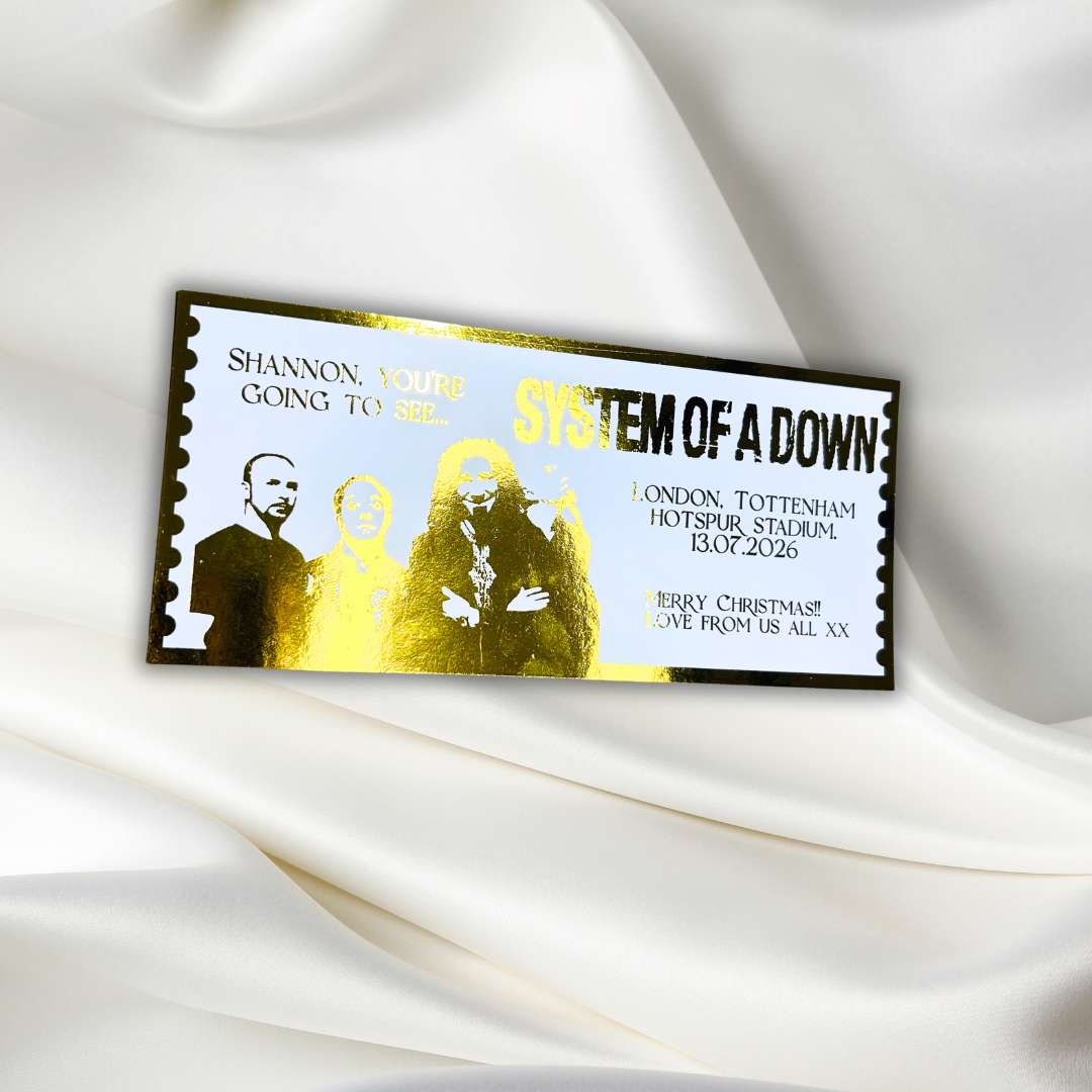 Personalised System Of A Down Souviner Ticket