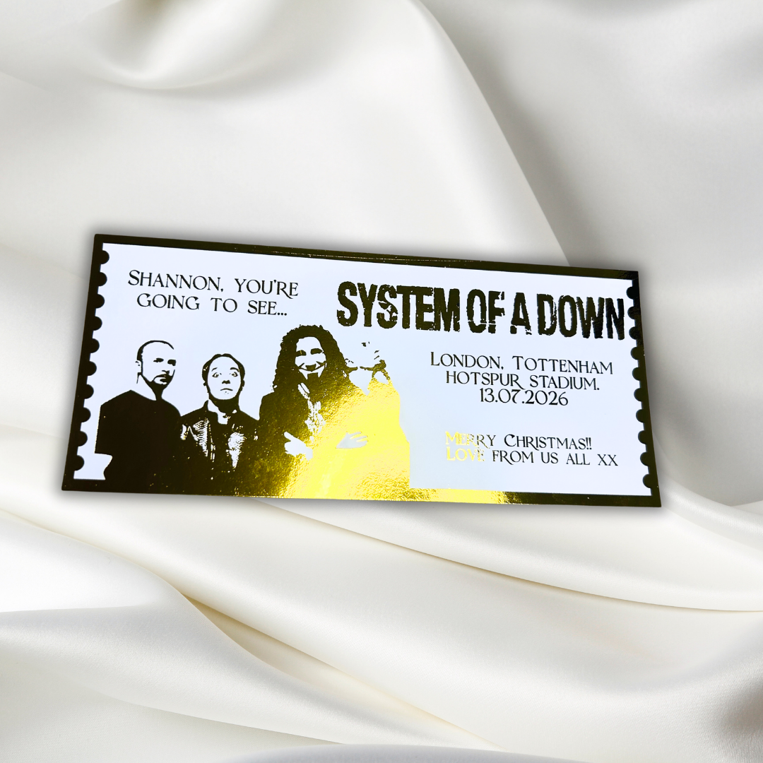 Personalised System Of A Down Souviner Ticket