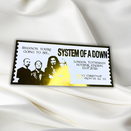 Personalised System Of A Down Souviner Ticket