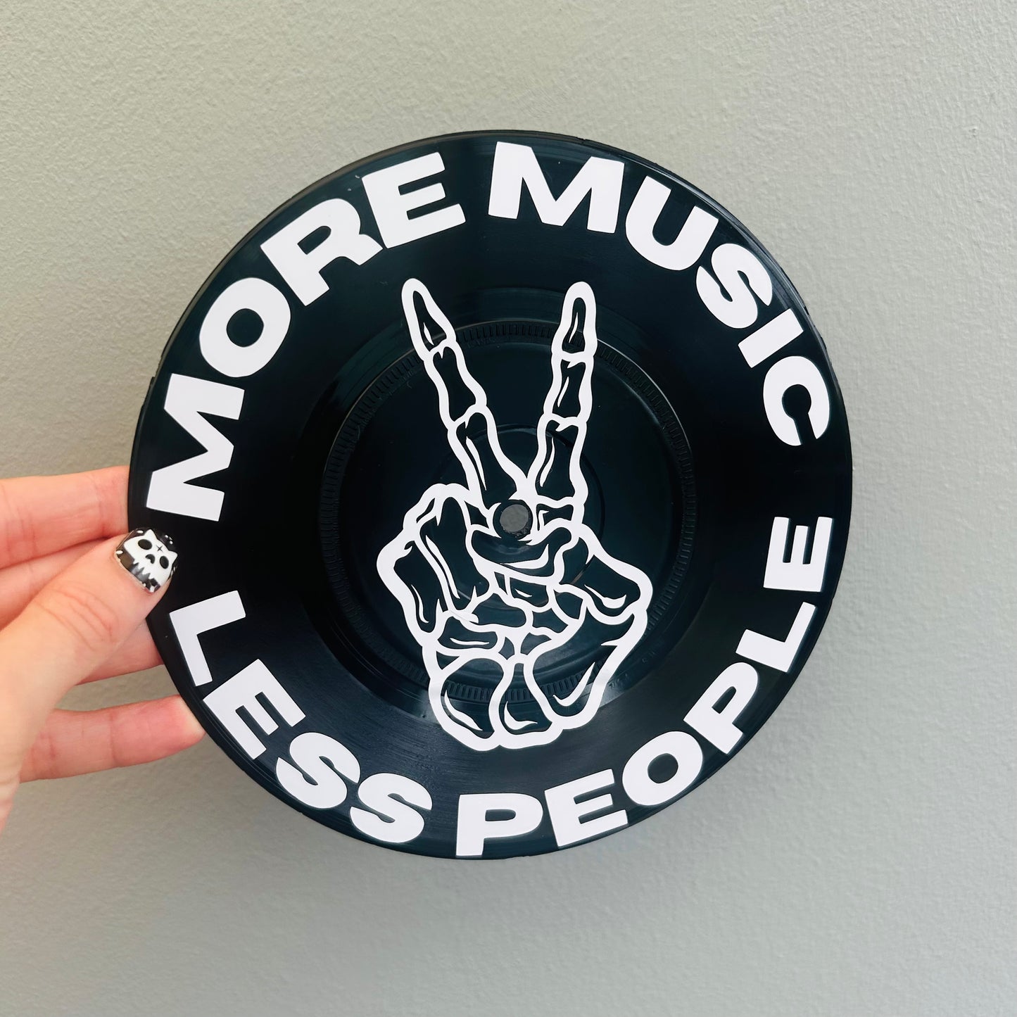 More Music Less People - Vinyl Record Wall Hanging