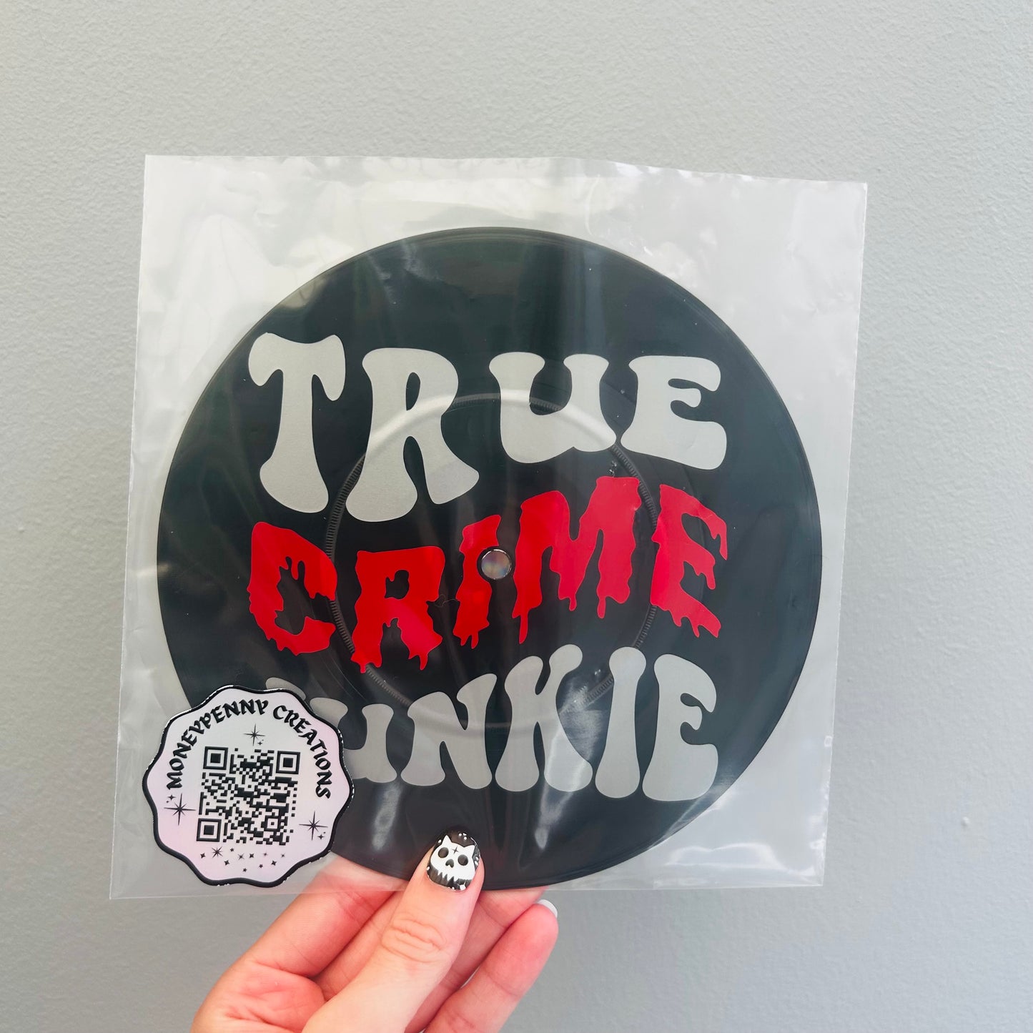 True Crime Junkie - Vinyl Record Wall Hanging