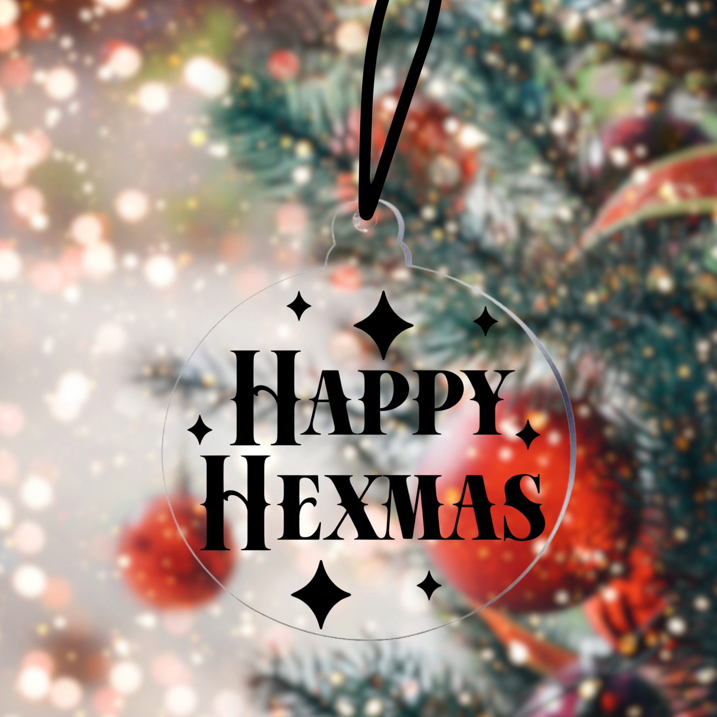 Happy Hexmas - Acrylic Tree Hanger