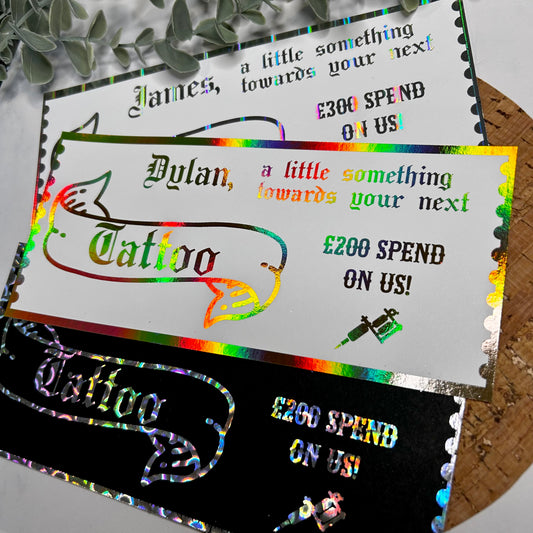 Personalised Tattoo Voucher - Banner Style