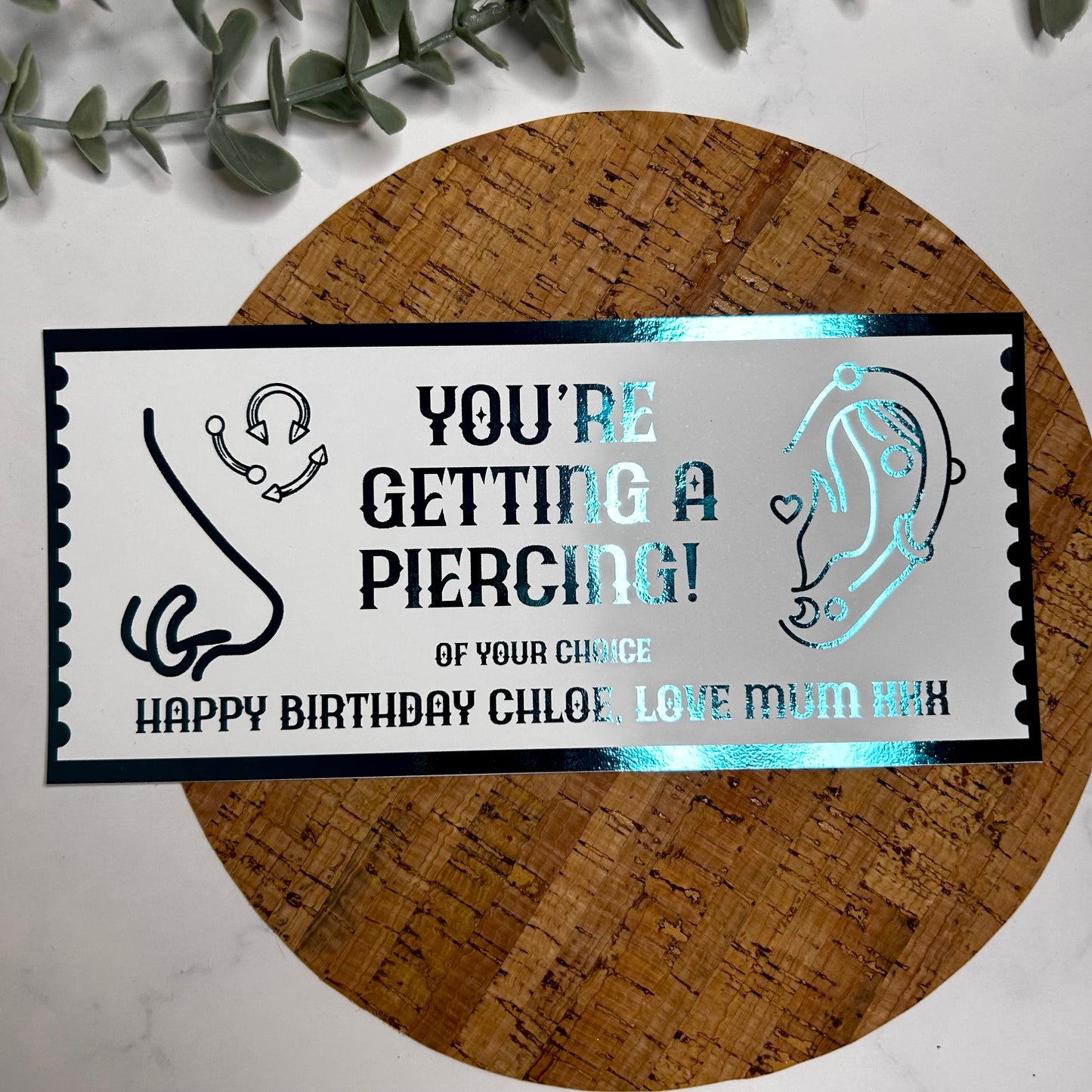Personalised Piercing Voucher