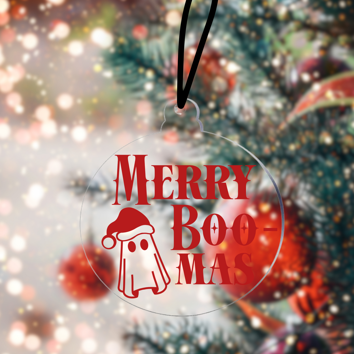 Merry Boo-Mas - Acrylic Tree Hanger