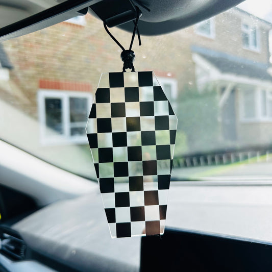 Checkered Coffin - Car hanger