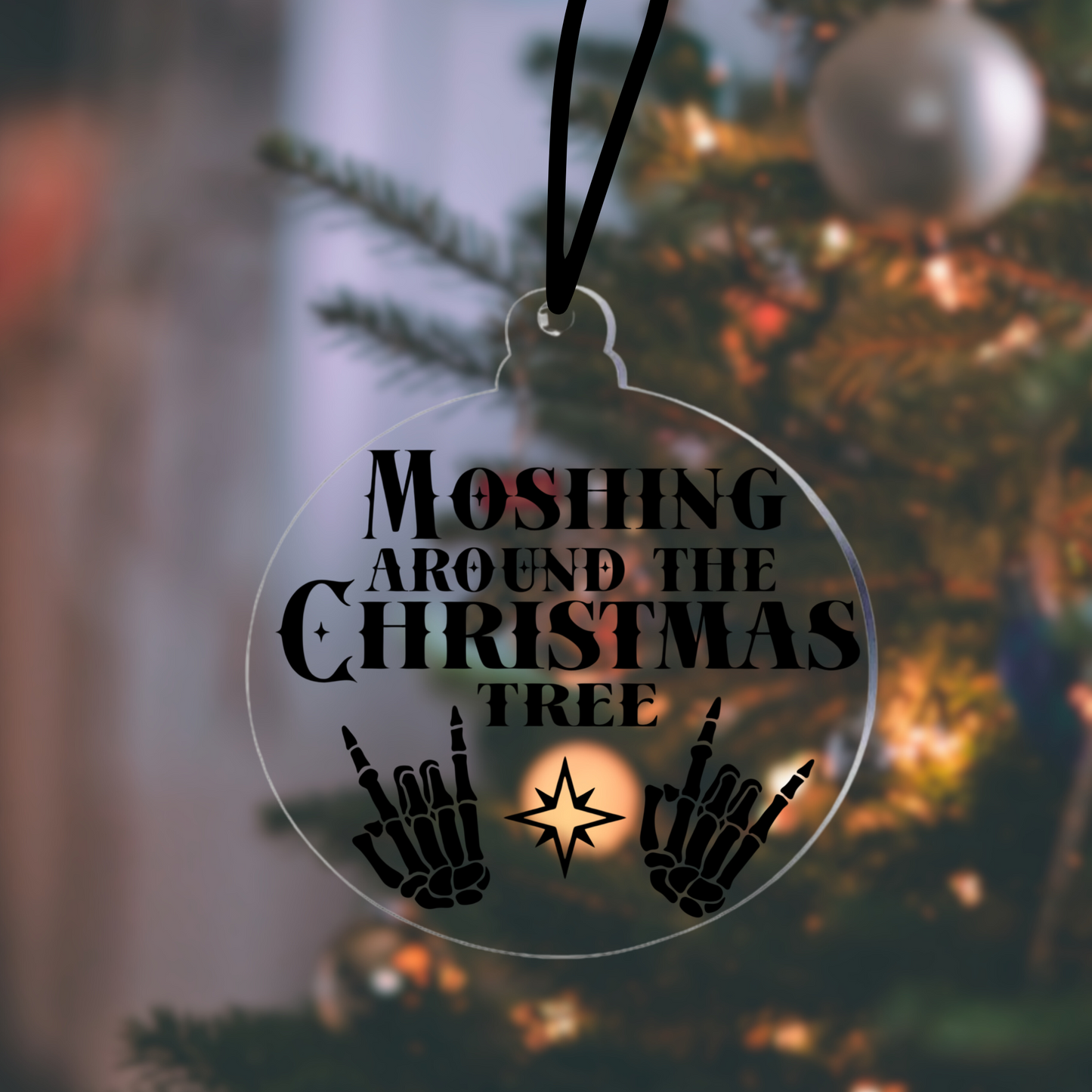 Moshing Around The Christmas Tree - Acrylic Tree Hanger