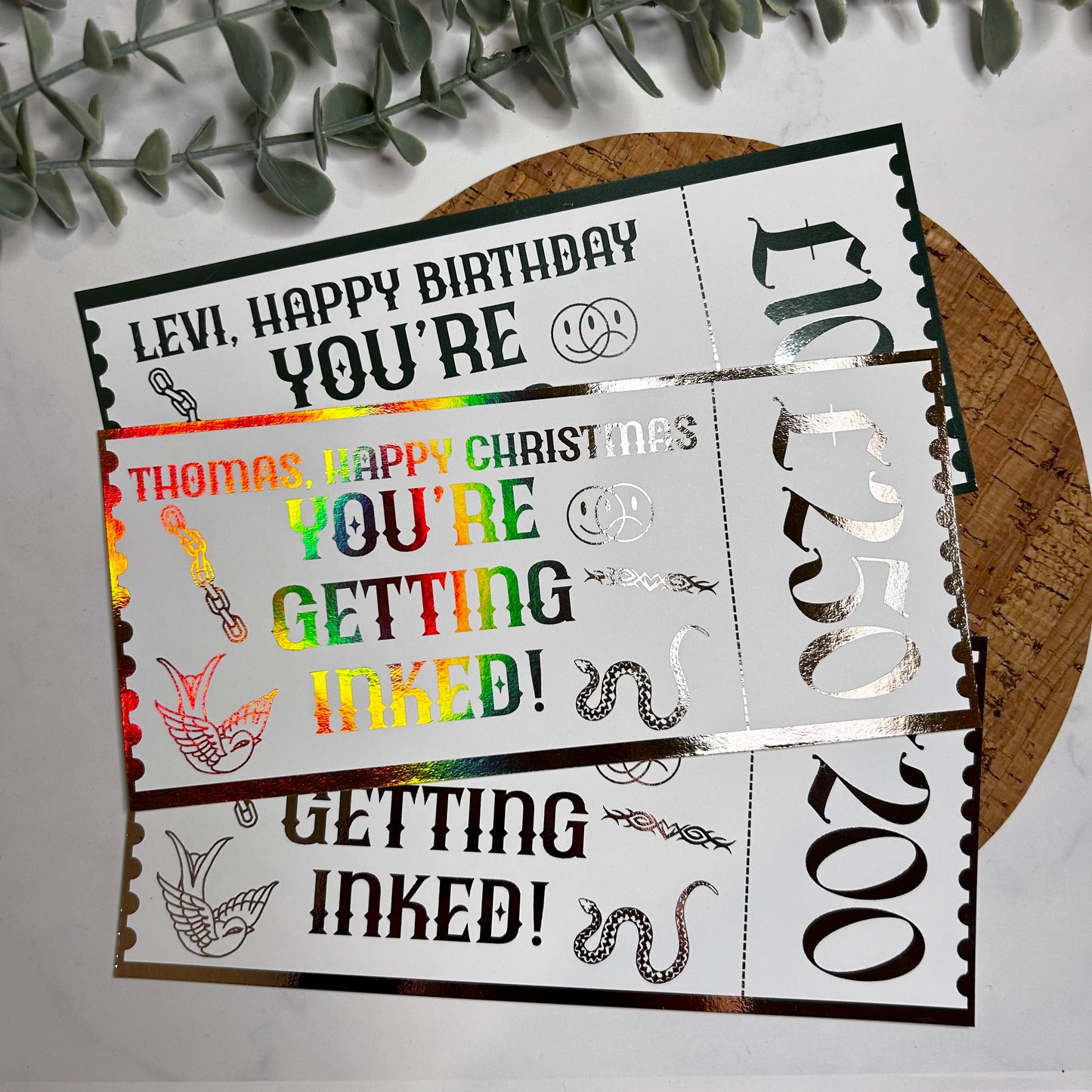 You're Getting Inked - Personalised Tattoo Voucher