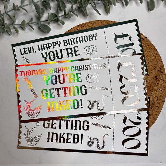 You're Getting Inked - Personalised Tattoo Voucher