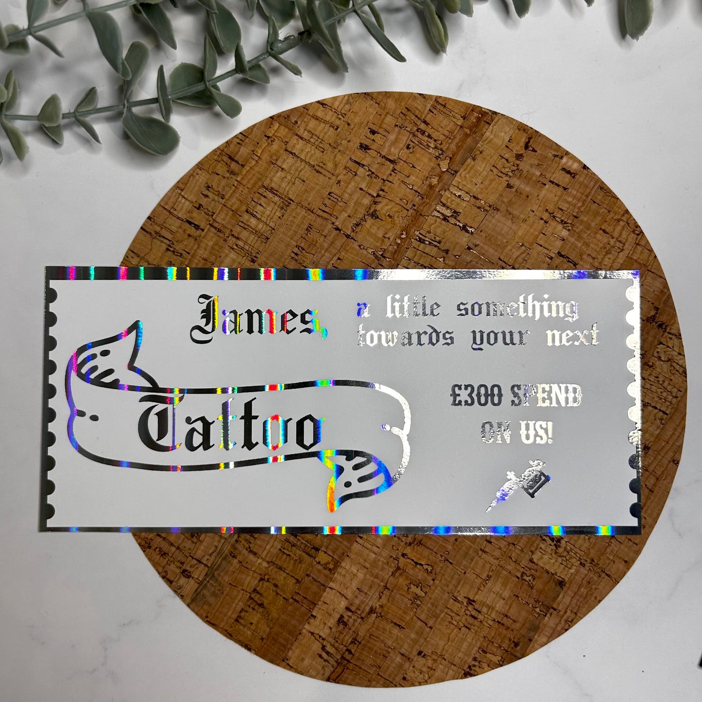 Personalised Tattoo Voucher - Banner Style