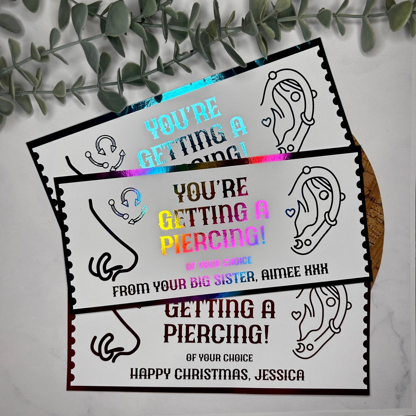 Personalised Piercing Voucher