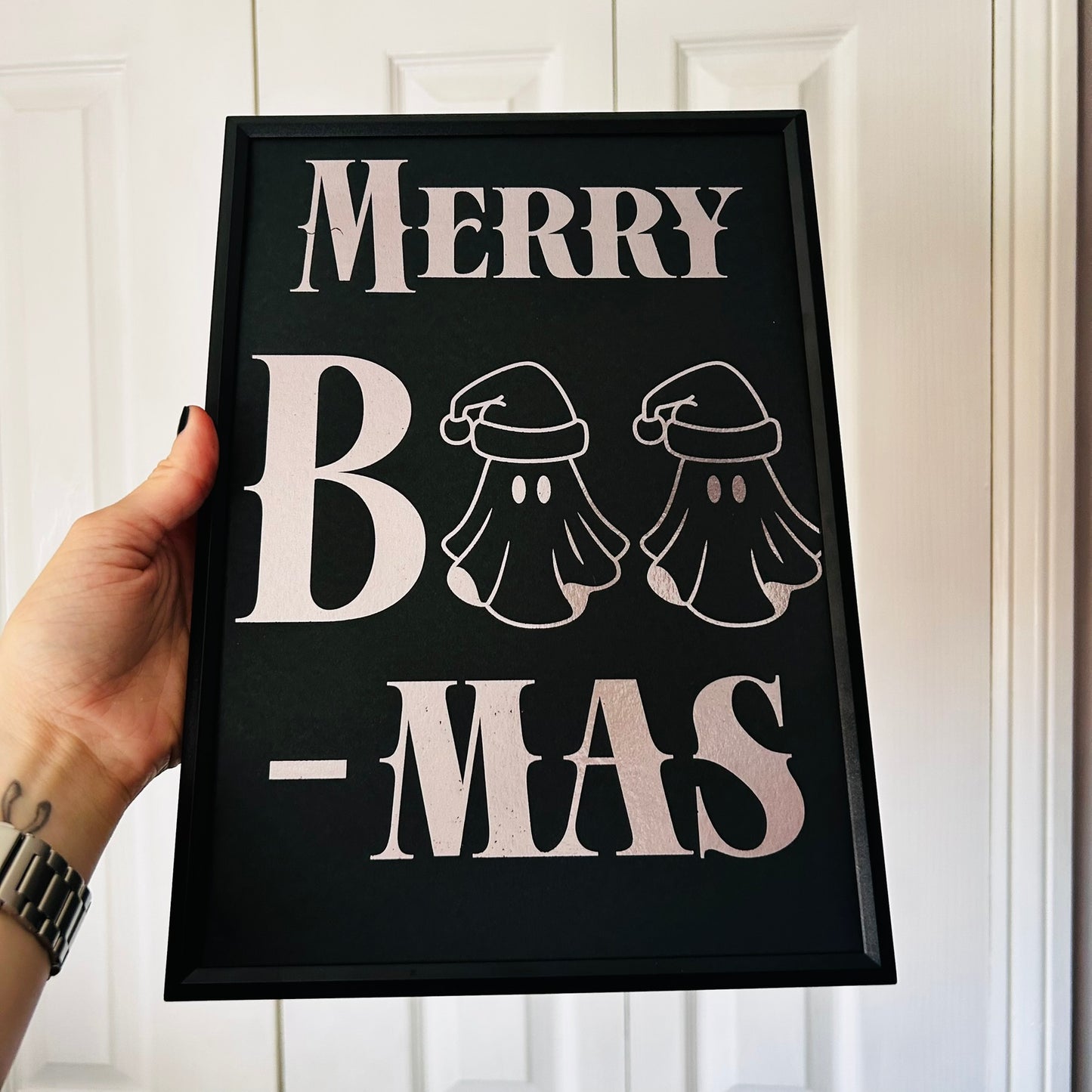 Merry Boo-mas - Foiled Christmas Print