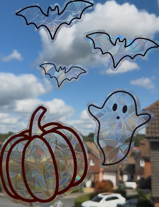 Halloween Rainbow Window Stickers - Pack of 5