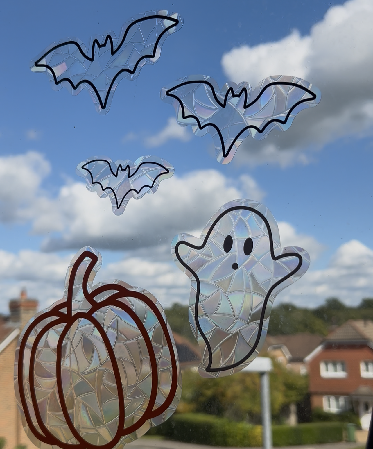 Halloween Rainbow Window Stickers - Pack of 5