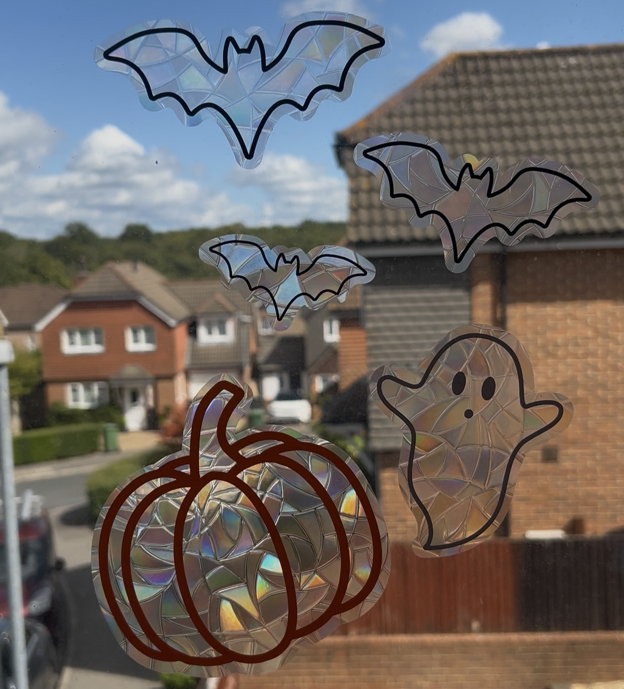 Halloween Rainbow Window Stickers - Pack of 5